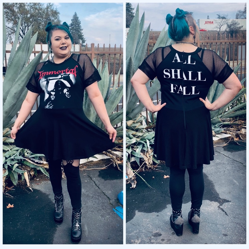 Vera’s Eyevandy Blackmetal Skater Dress